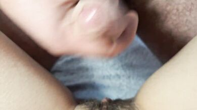 TWICE CUMMING ON HAIRY PUSSY